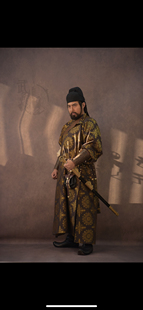 武备寺之唐代复原宝相花纹锦圆领袍 黄纹贵族锦圆领袍 唐朝圆领袍