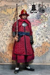 武备寺之明军火铳手 大明神机营 勇字盔 明代布面甲 明代火器营