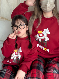 甜甜圈 QZ805马年加绒亲子卫衣 虹虹Tia