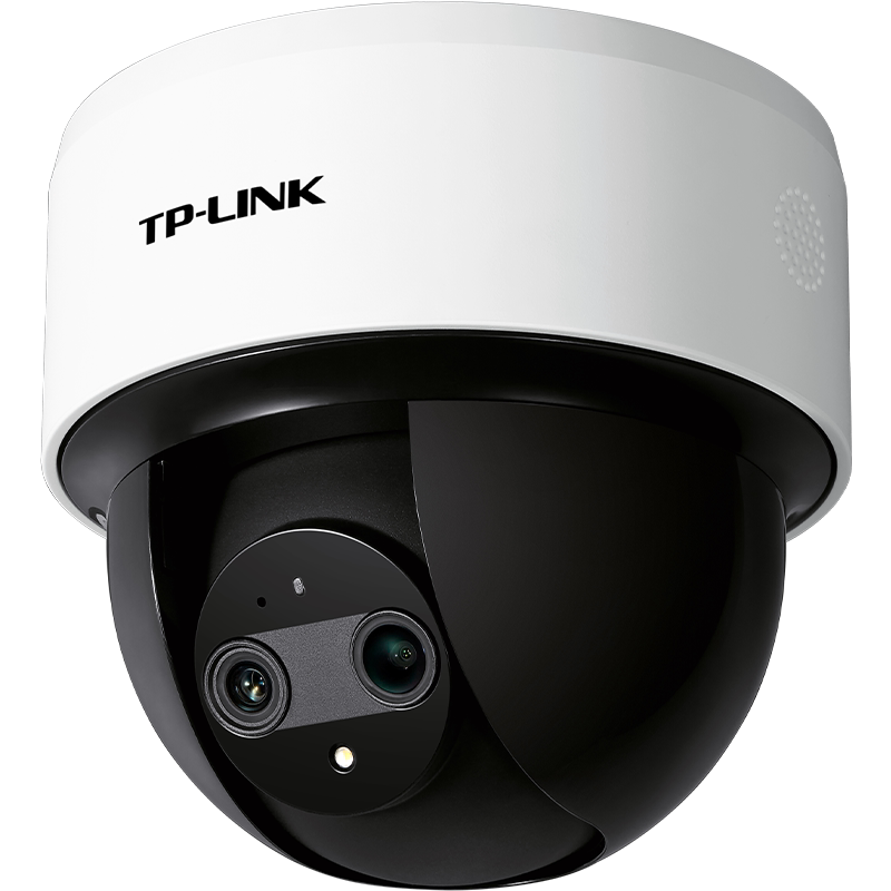 tp-link 400万双目变焦版吸顶式无线网络监控摄像头poe安防监控器