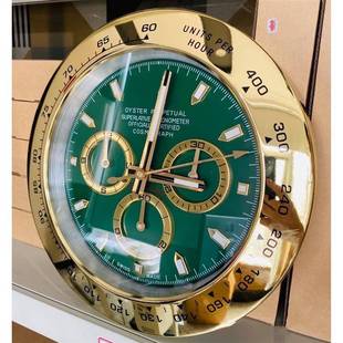 第三代绿水鬼挂钟迪通拿墙钟扫秒静音夜光潮流腕表大钟GMT挂钟