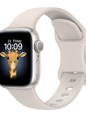 适用iWatchs10表带苹果手表applewatch9白色s9代硅胶iwatch男watchse女s10运动iphonewatch春夏款s8高级感se