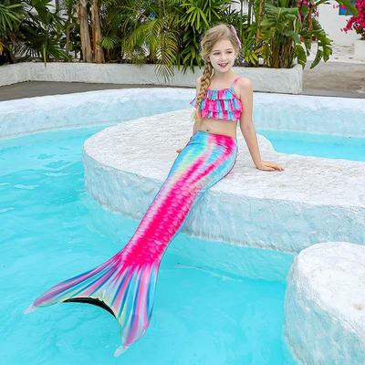 Ghnatygren美人鱼泳比基尼泳衣儿童温泉泳装女童游泳衣裤三件套装