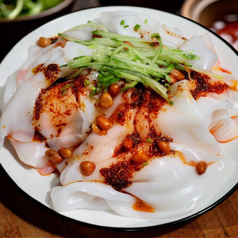 贵州特产红d油凉皮卷粉剪粉开袋即食方便地道小吃送调料包