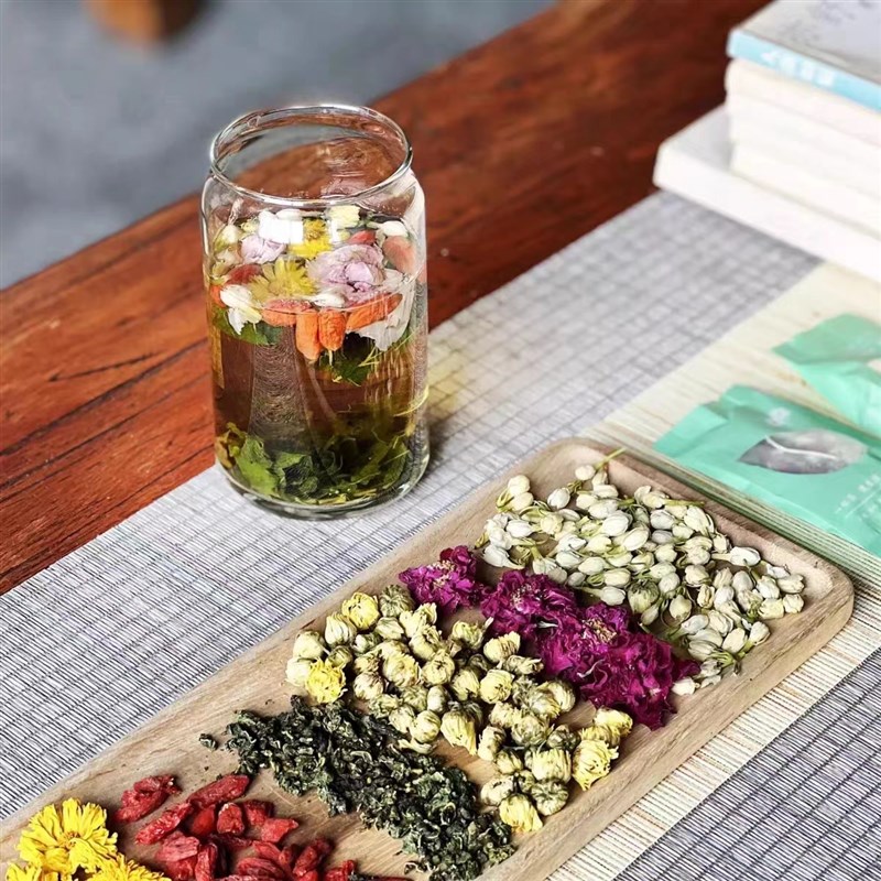 慢沏甘悦茉莉贡菊玫瑰茶一盒15包代用H花草茶组合养生健康冲泡茶