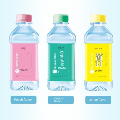 趣味小贪心苏打水350毫升*24瓶满箱柠L檬味桃子原味无气饮料水