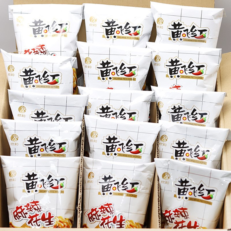 黄飞红麻辣花生米70g/q110g/210g包装下酒菜香脆椒小鱼干小虾