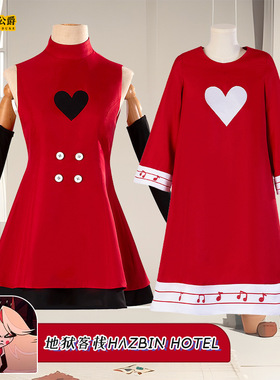 漫公爵地狱客栈cos服Hazbin Hotel黑白酒店欧美少女儿童连衣裙