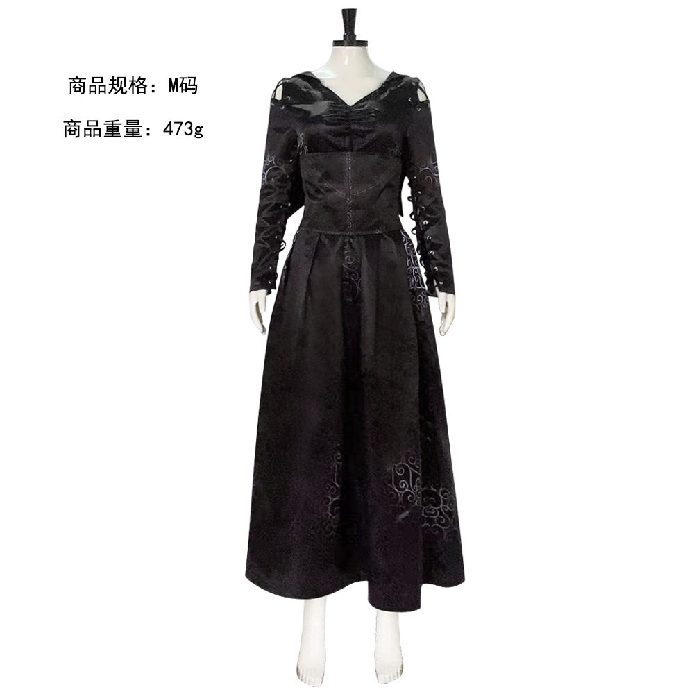 贝拉特里克斯·莱斯特兰奇cos服哈莉伯特食死徒裙子哈利波特