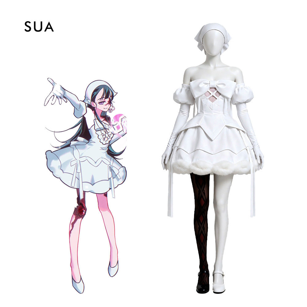血鬼舞台Sua秀雅同款cos服白色连衣裙二次元cosplay异型舞台裙子