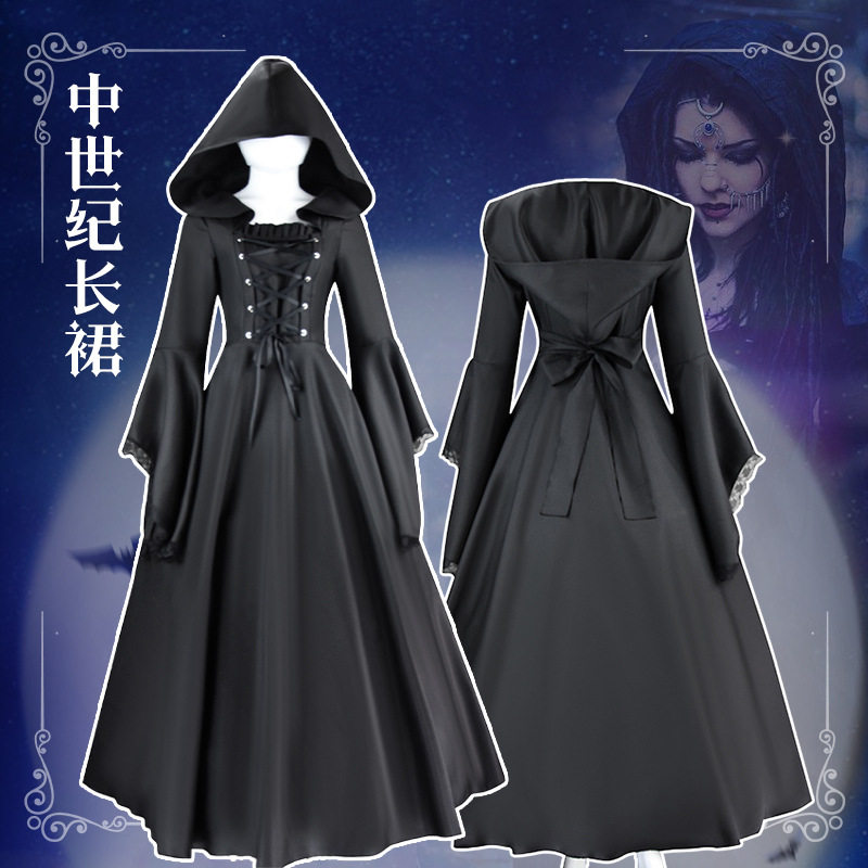 欧美大码哥特式长裙文艺复兴cos服万圣节舞会cosplay服装现货