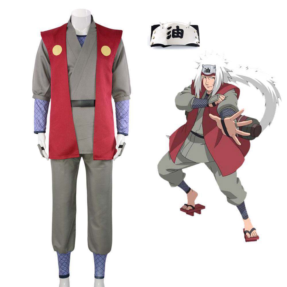 动漫忍者Cosplay套装 自来也cos服装1代蛤蟆仙人cosplay男装现货