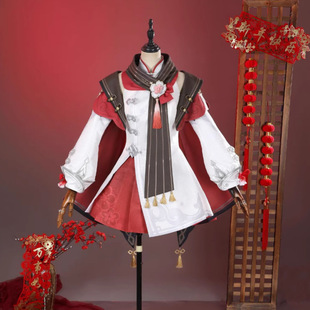 原神海灯节cos胡桃宿雪桃红cosplay服装游戏可爱套装G5563