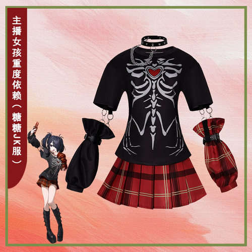 主播女孩重度依赖cosplay糖糖超天酱女cos日系亚文化T恤二次元