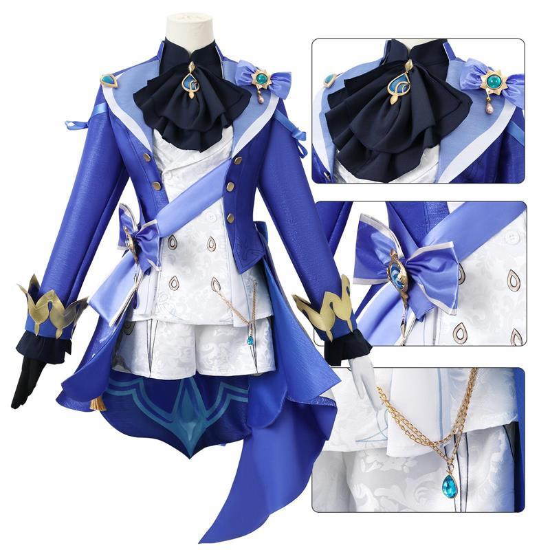 漫路人原神cos服高配版芙卡洛斯cosplay服装枫丹水神芙宁娜cos服