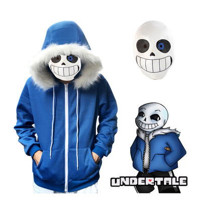 万圣节服装cosplay Undertale传说之下sans骷髅cos服卫衣面具