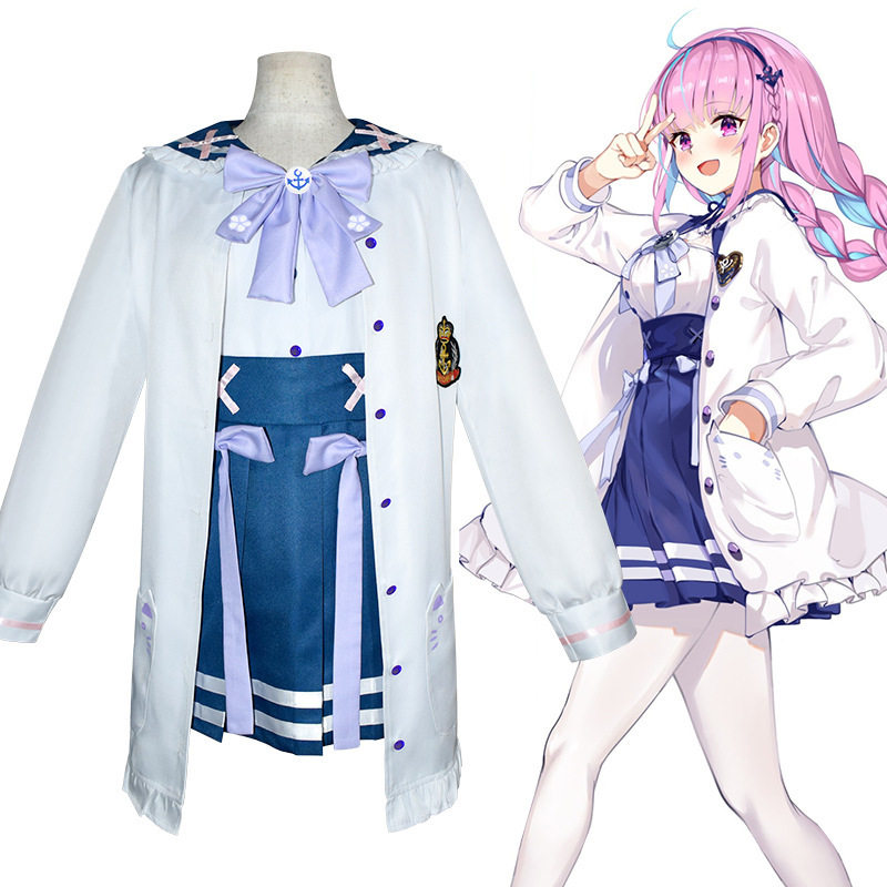 虚拟主播vtuber阿夸凑阿库娅常服JK水手游戏动漫cosplay服装女装
