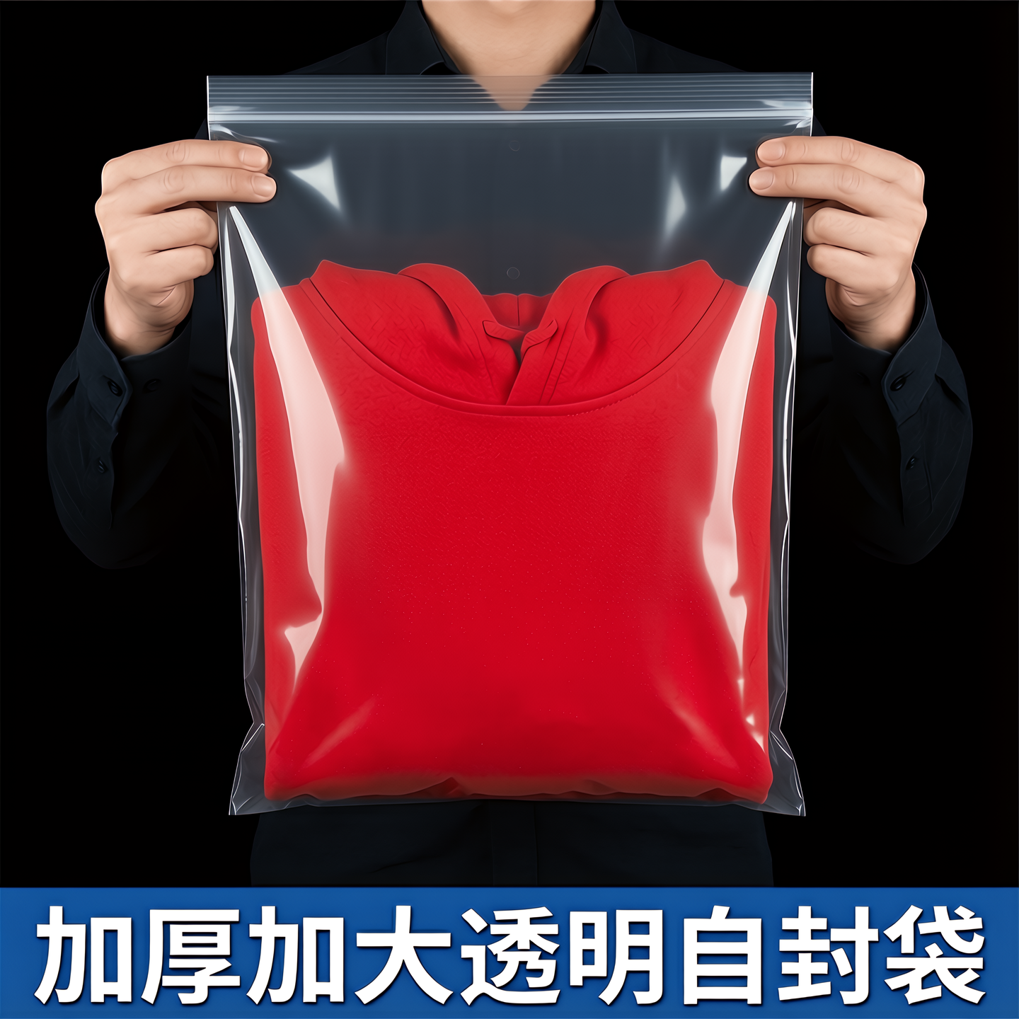 大号自封袋加厚大尺寸透明特大密封袋封口袋服装被子收纳塑料袋子
