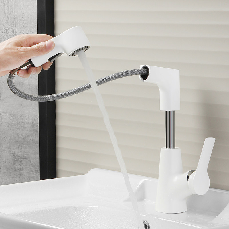 升降抽拉洗手盆水龙头冷热两用二合一卫生间洗脸盆龙头多功能家用