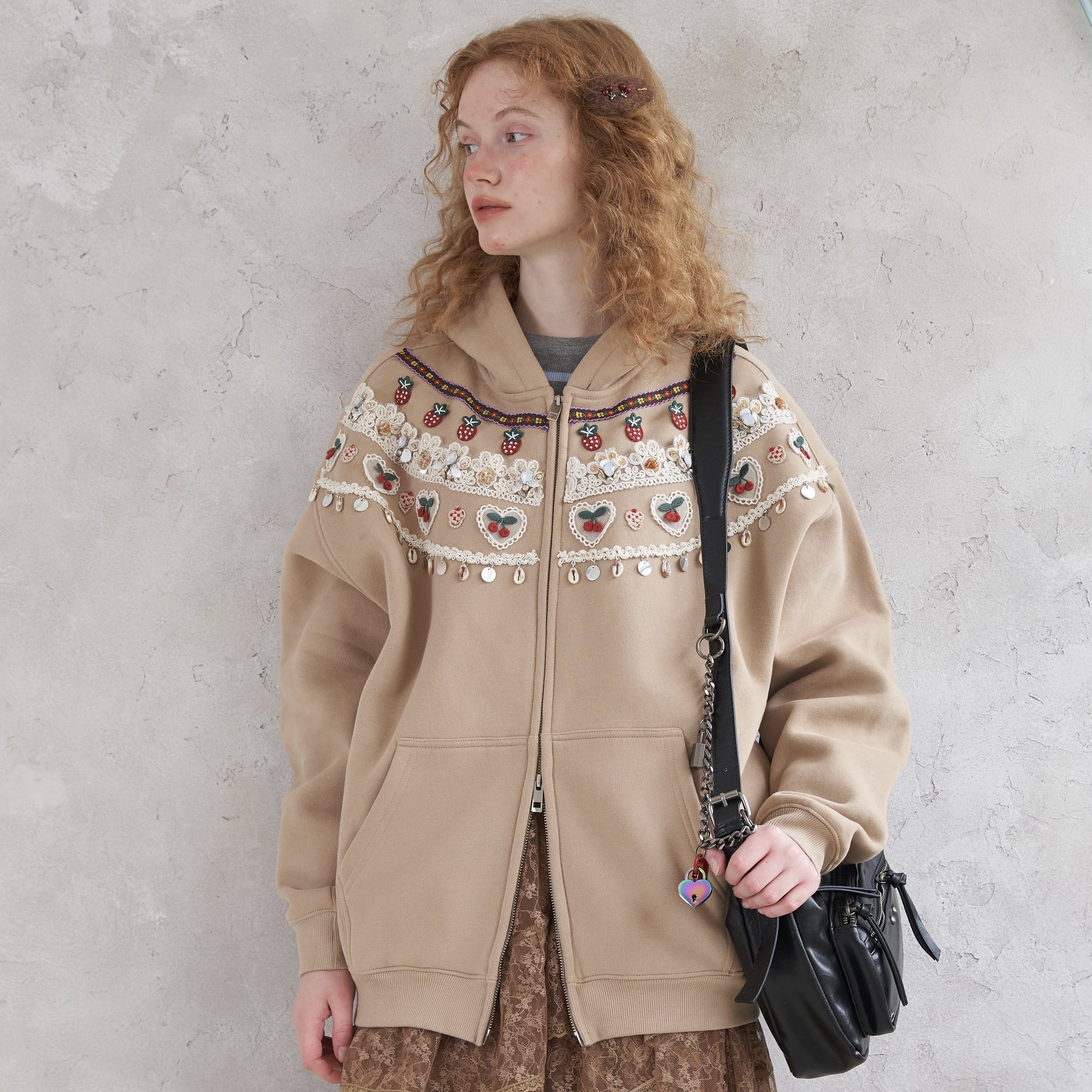 星山袋 原创费尔岛加绒加厚卫衣 波西米亚复古棕色宽松连帽外套,女装/女士精品,卫衣/绒衫,淘宝优惠券,粉丝福利购,淘宝优惠卷