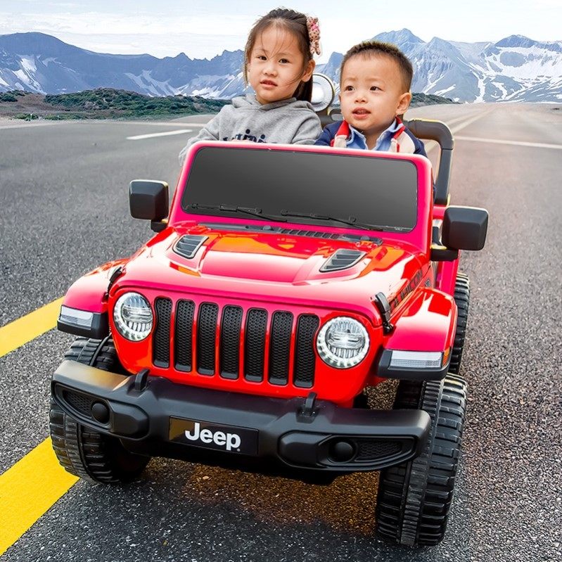 jeep牧马人吉普儿童电动车四轮汽车越野双人双座玩具小孩宝宝可坐