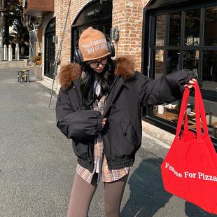 2025冬季 棉衣加厚派克服棉袄外套厚 羽绒棉服外套女大毛领连帽爆款