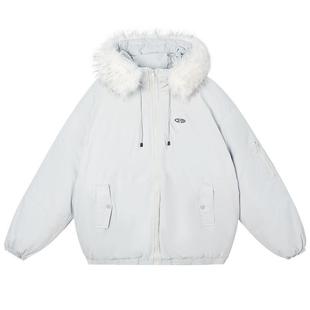 加绒加厚棉袄外套 韩系冬装 跨境羽绒棉服女大毛领连帽2025新款 冬季