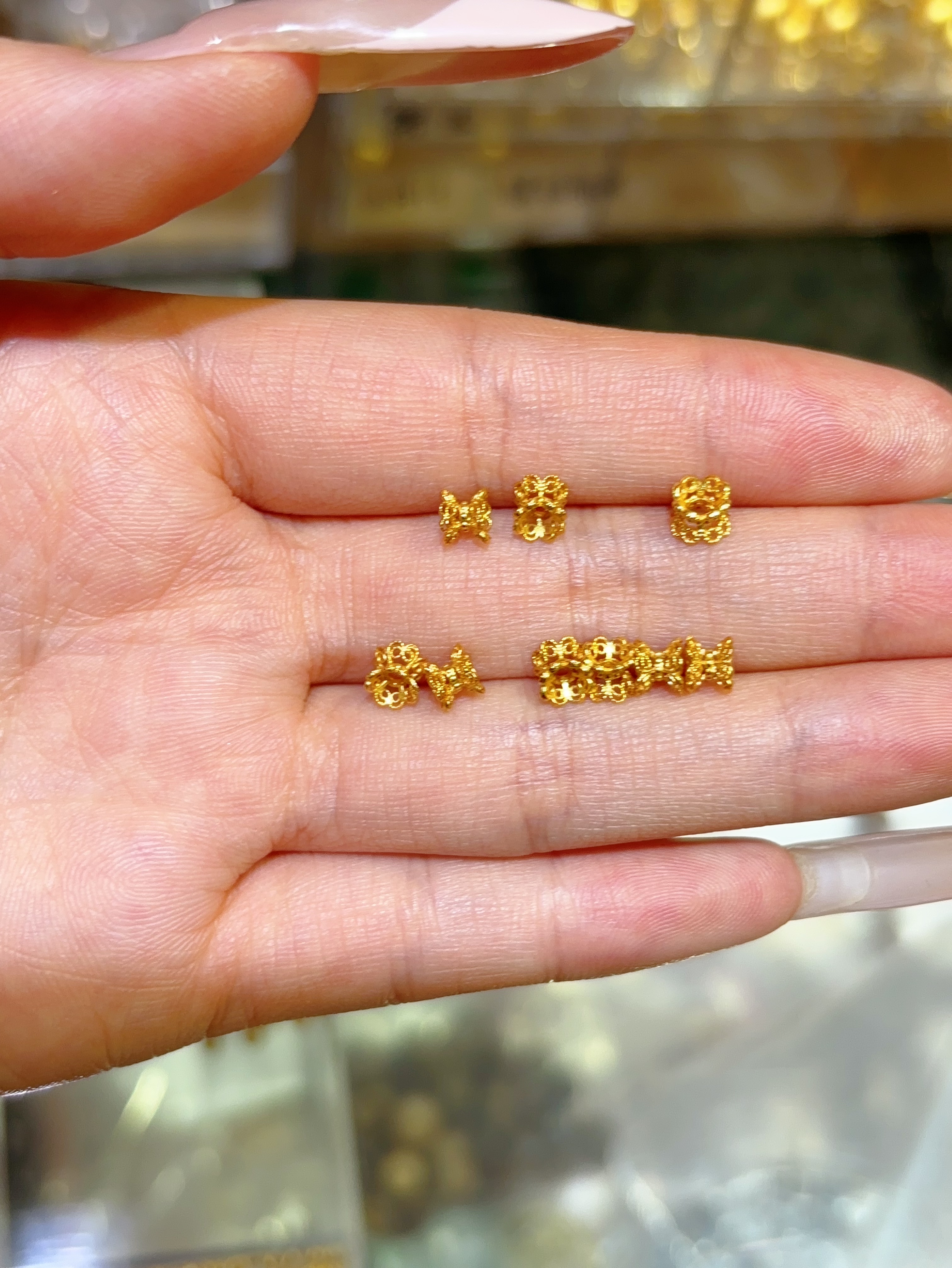 并蒂莲隔珠4.7mm*4mm一枚 - 实物图