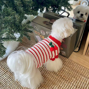 宠物新年毛衣泰迪比熊猫咪约克夏小型犬狗狗衣服喜庆过年装季