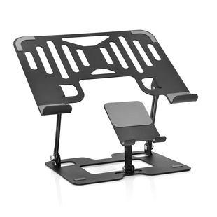 手机笔记本电脑支架二合一增高立式散热折叠办公可升降碳素钢支架