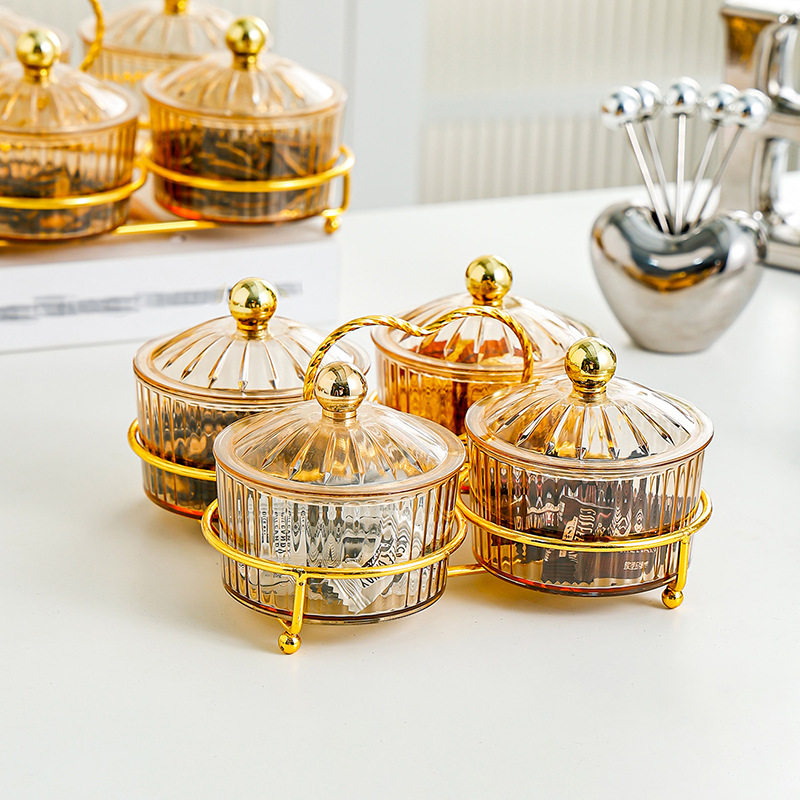 水果盘客厅家用塑料茶点茶几零食干果糖果小吃碟点心摆放坚果分格