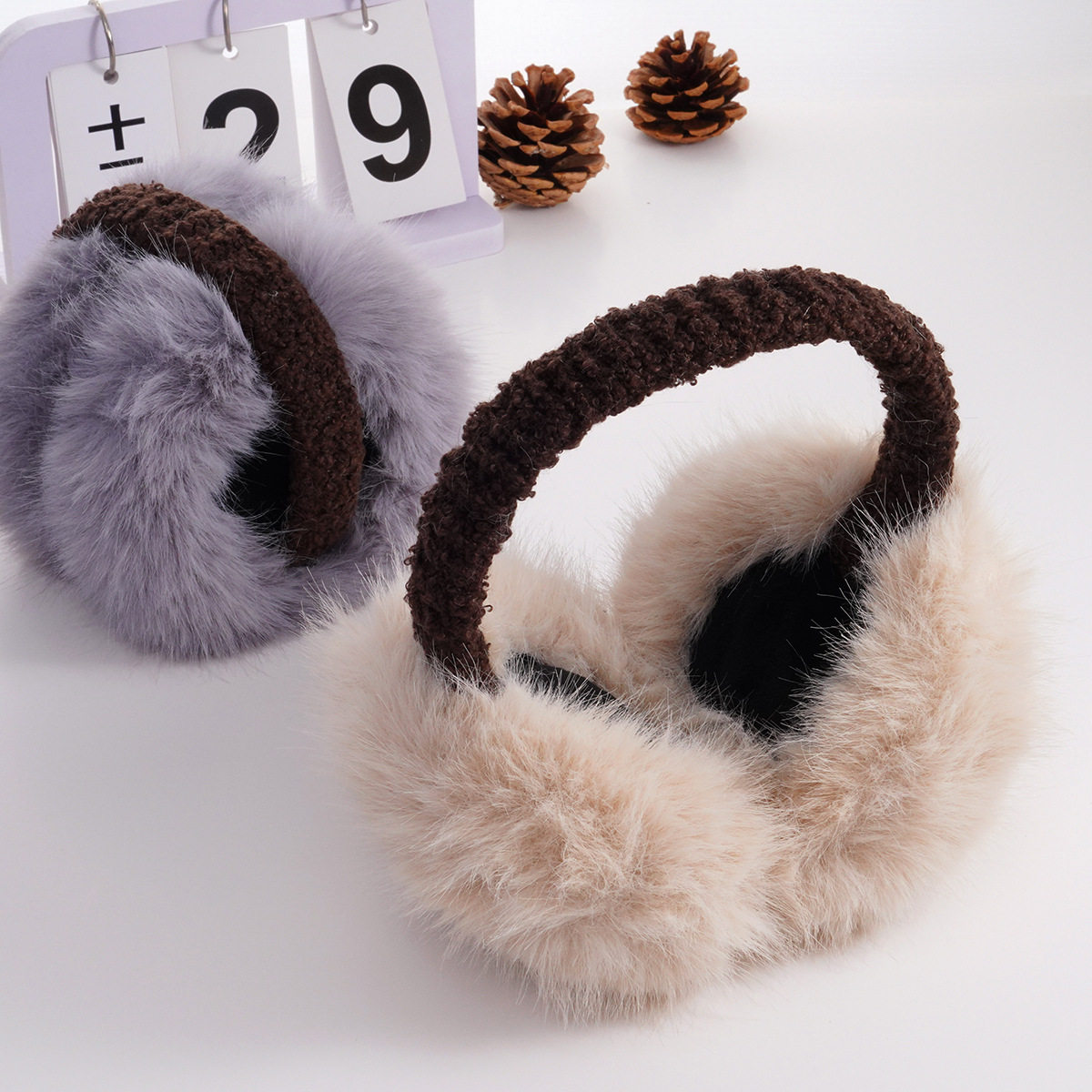 毛毛软萌可爱毛绒耳捂子骑车防冻耳套可折叠冬季耳罩女防风