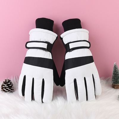 男女冬季触屏加绒加厚保暖防水防风户外情侣防寒电动车骑行手套冬