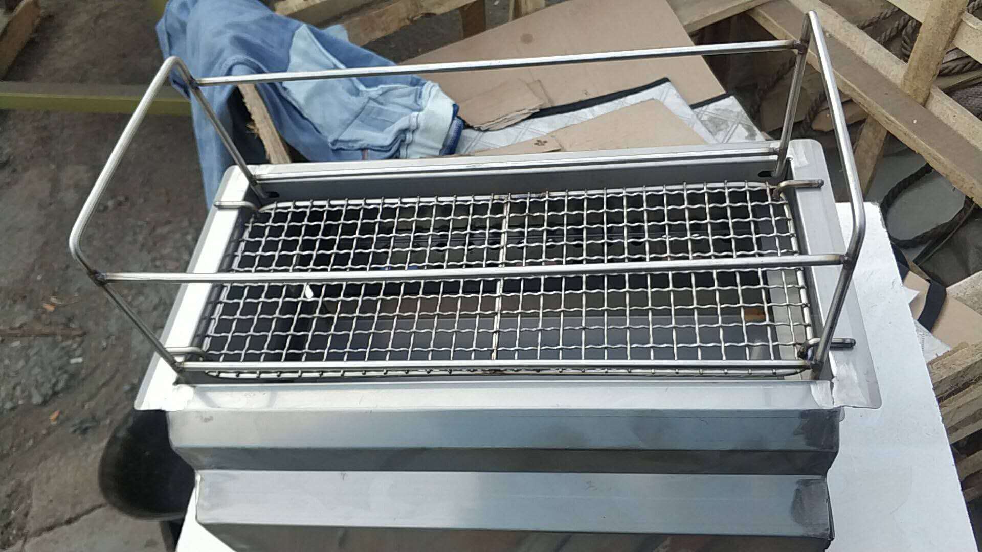 肉不自用烧保烤钢炉温腿炭用烤商锈家羊炉H子无排烤助烟烧烤烤i.