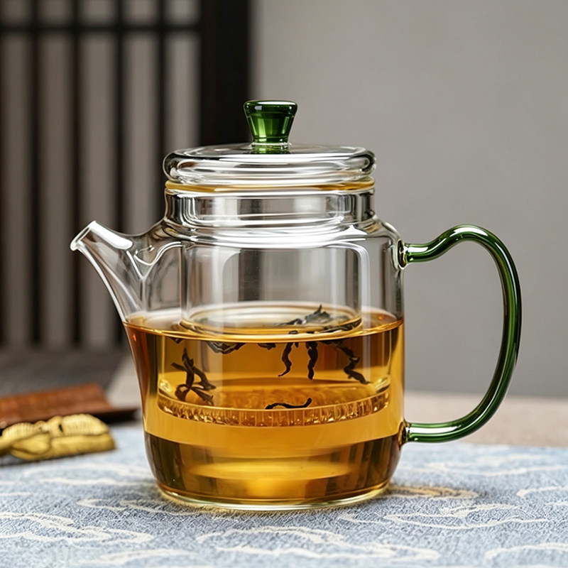 玻璃泡茶壶分离杯红茶泡茶器绿茶专用功夫茶具套装家用新款泡茶杯图片