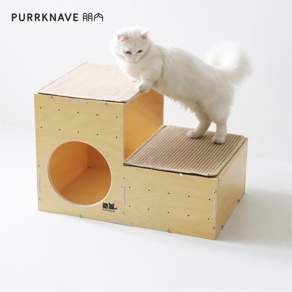 PurrKnave梯子猫窝储物一体猫屋台阶猫用品收纳柜大号猫咪躲避屋
