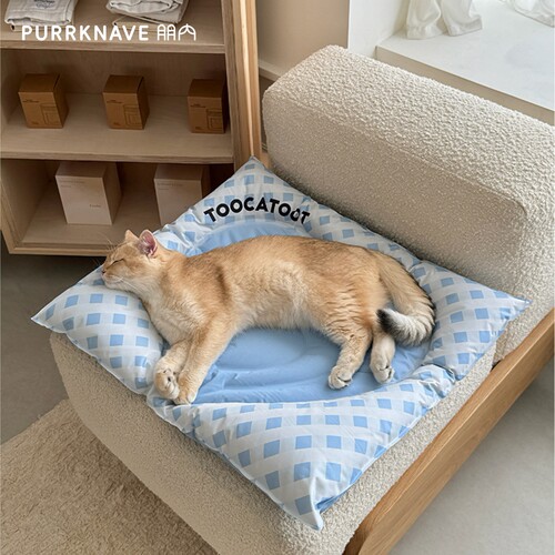 PurrKnave朋内爱心宠物冰垫猫窝夏季凉席降温凉感冰床猫咪睡垫