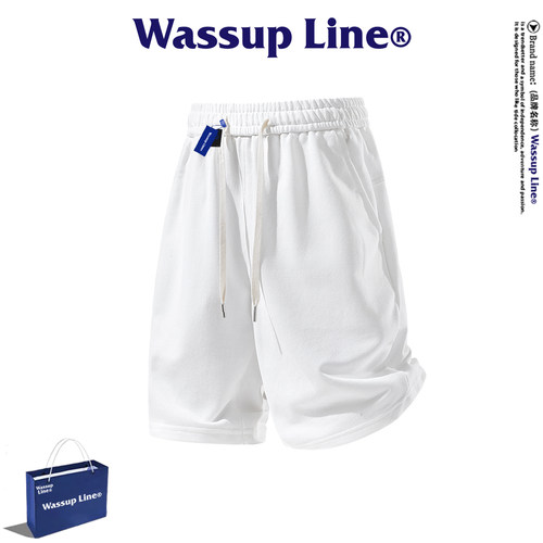 WASSUPLine潮牌休闲五分裤男