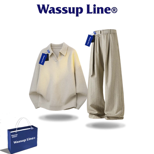 WASSUPLINE潮牌男秋休闲两件套