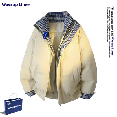 WASSUPLINE美式格纹羽绒棉服