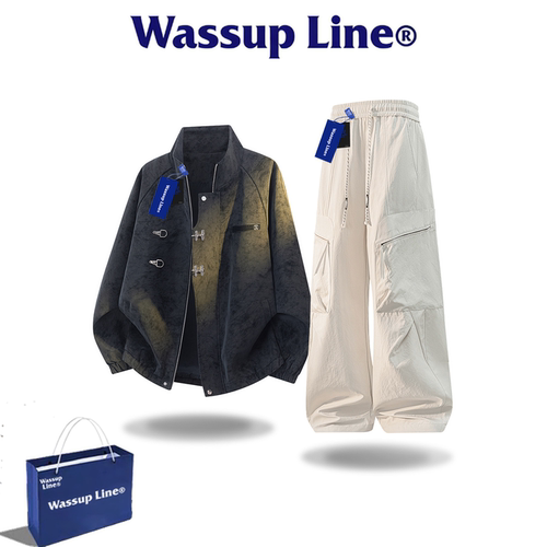 WASSUPLine潮牌秋冬男装两件套