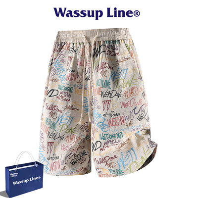 WASSUPLINE潮牌美式沙滩裤男款