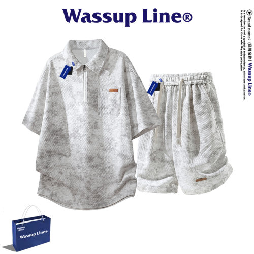 WASSUPLine潮牌休闲百搭套装男