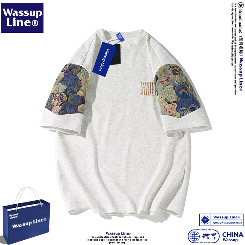WASSUPLine五分袖潮宽松T恤