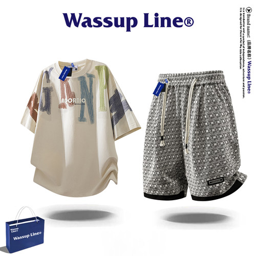 WASSUPLINE男夏季运动套装