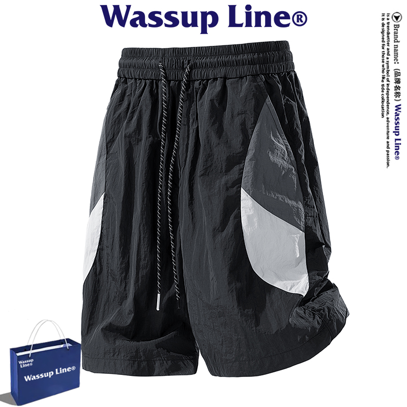 WASSUPLine潮牌山系五分短裤男