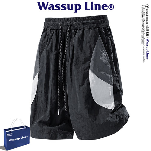 WASSUPLine潮牌山系五分短裤男