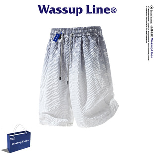 WASSUP Line潮牌休闲五分裤男夏季潮流设计感星空纹渐变百搭短裤