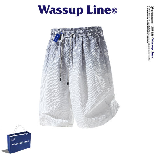 WASSUPLine潮牌休闲五分裤男