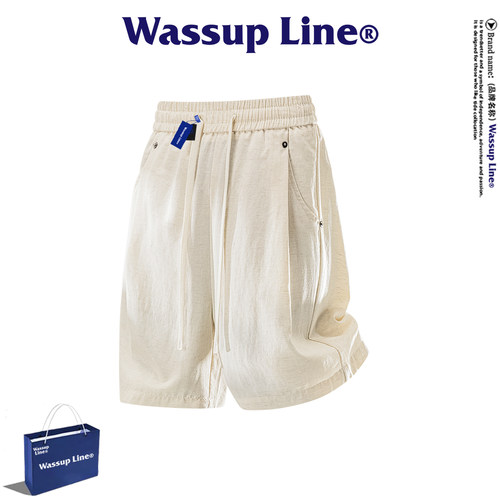 WASSUPLine潮牌凉感五分裤男